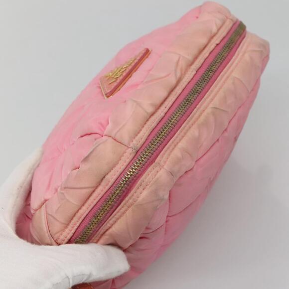PRADA Shoulder Bag Nylon Pink Gold - Picture 6 of 12